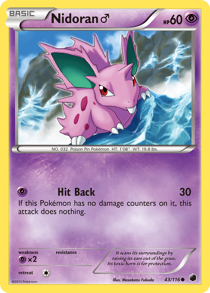 Nidoran (43/116) (Male) [Black & White: Plasma Freeze] | Total Play