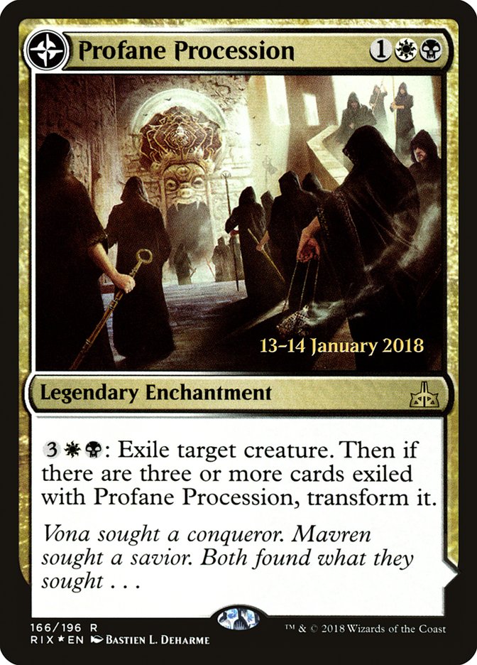 Profane Procession // Tomb of the Dusk Rose [Rivals of Ixalan Prerelease Promos] | Total Play