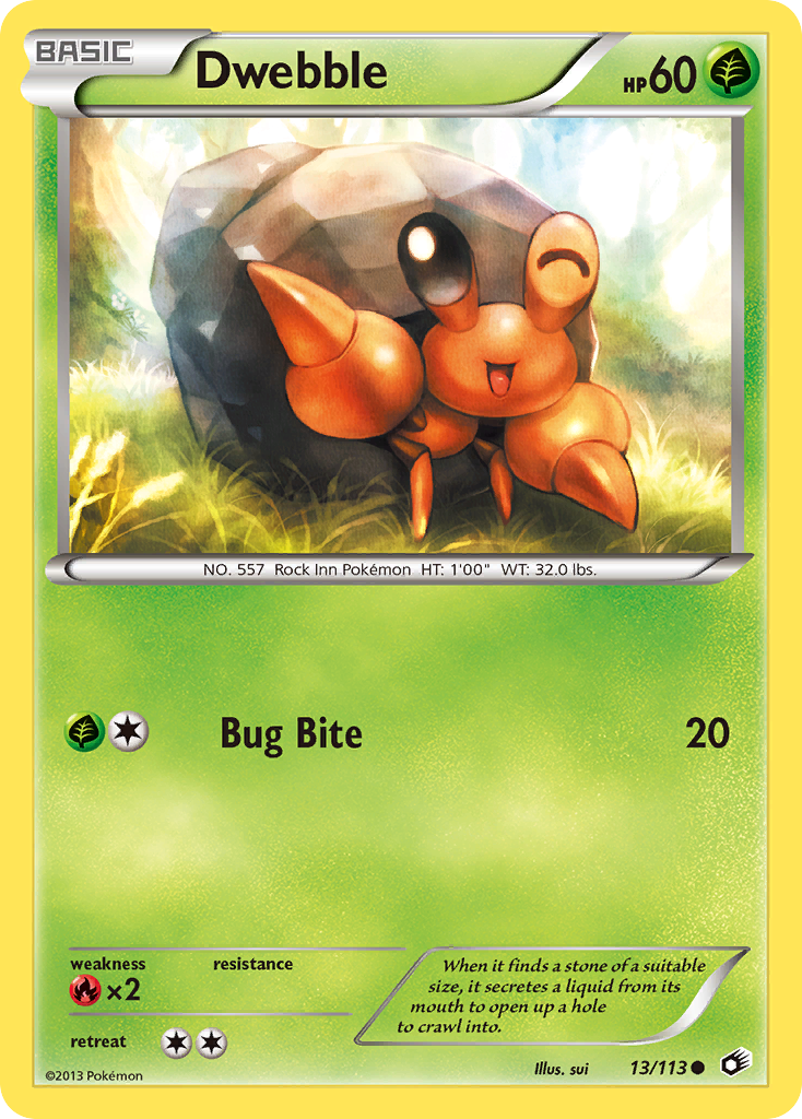 Dwebble (13/113) [Black & White: Legendary Treasures] | Total Play