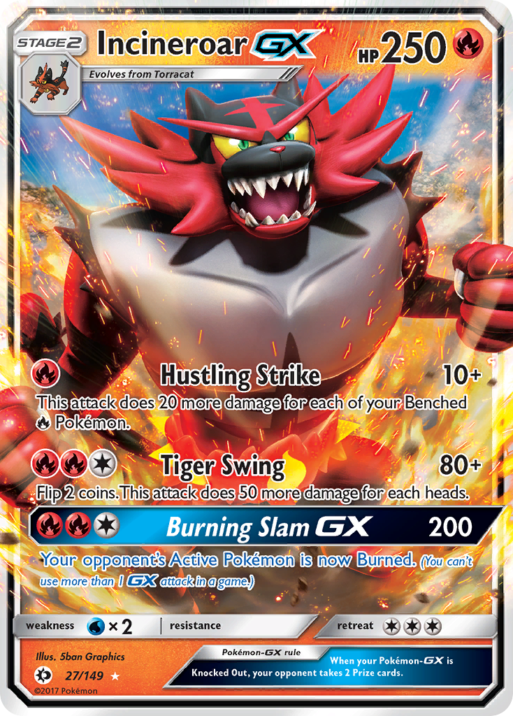 Incineroar GX (27/149) [Sun & Moon: Base Set] | Total Play