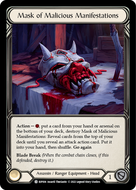 Mask of Malicious Manifestations [RIP004] (Outsiders Riptide Blitz Deck) | Total Play
