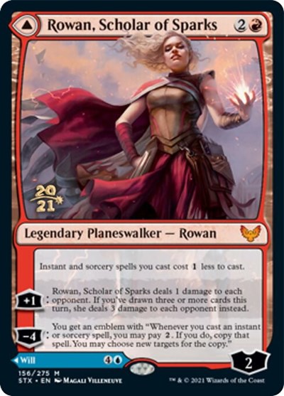 Rowan, Scholar of Sparks // Will, Scholar of Frost [Strixhaven: School of Mages Prerelease Promos] | Total Play