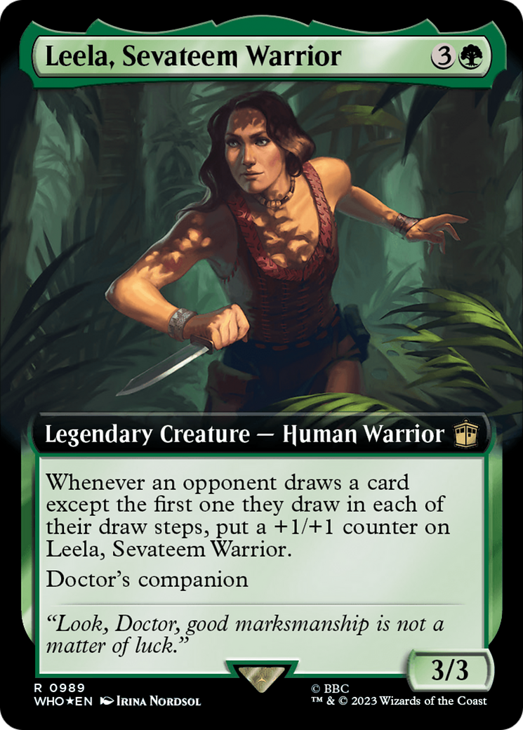 Leela, Sevateem Warrior (Extended Art) (Surge Foil) [Doctor Who] | Total Play