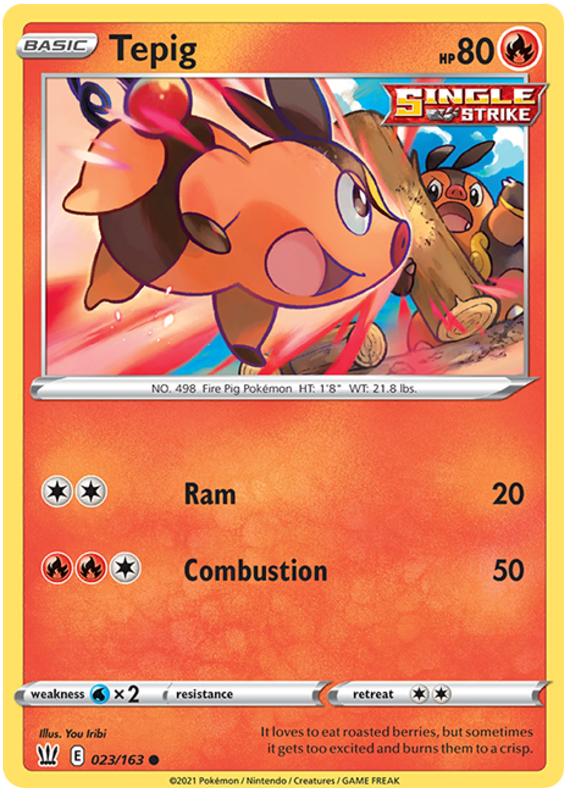 Tepig (023/163) [Sword & Shield: Battle Styles] | Total Play