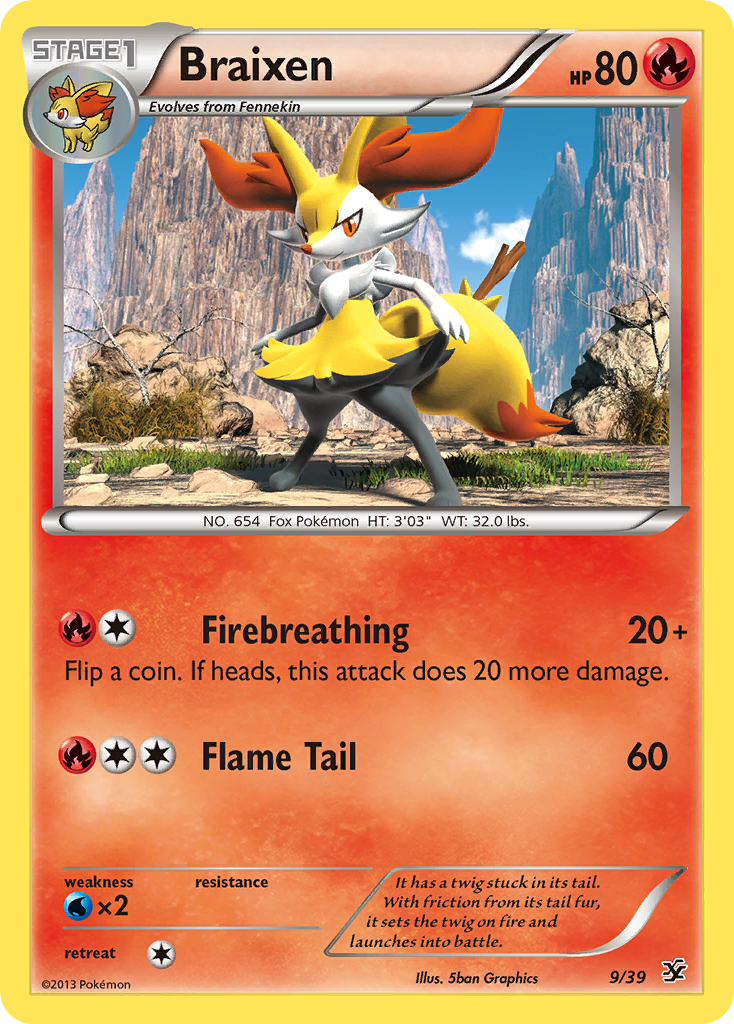 Braixen (9/39) [XY: Kalos Starter Set] | Total Play