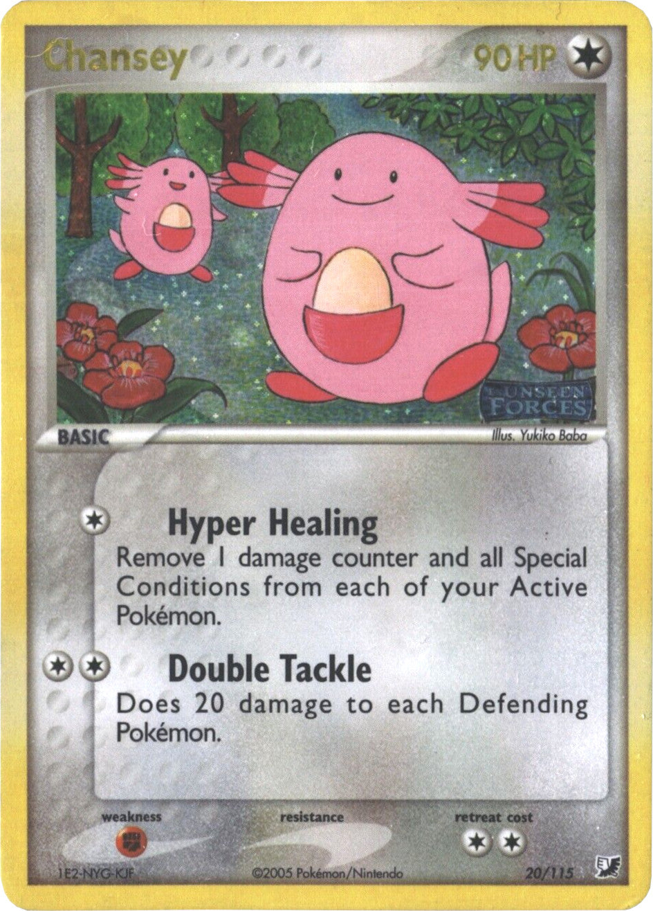 Chansey (20/115) (Stamped) [EX: Unseen Forces] | Total Play