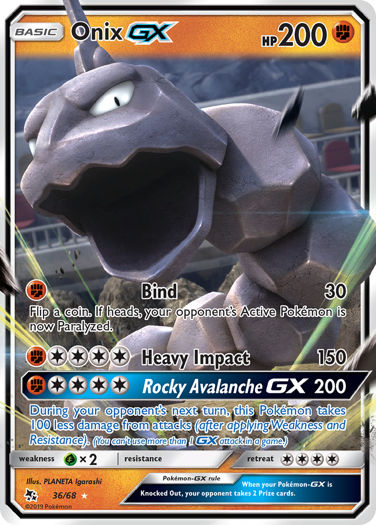 Onix GX (36/68) [Sun & Moon: Hidden Fates] | Total Play