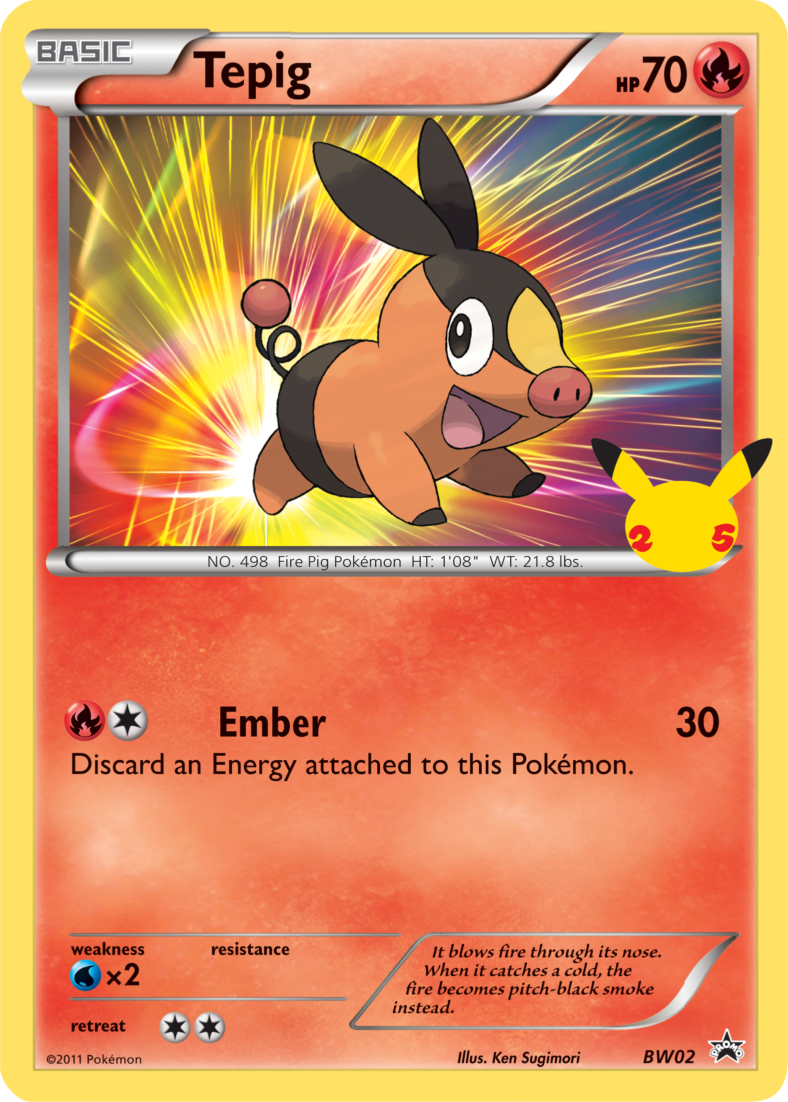 Tepig (BW02) (Jumbo Card) [First Partner Pack] | Total Play