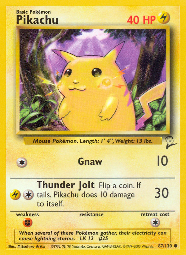 Pikachu (87/130) [Base Set 2] | Total Play