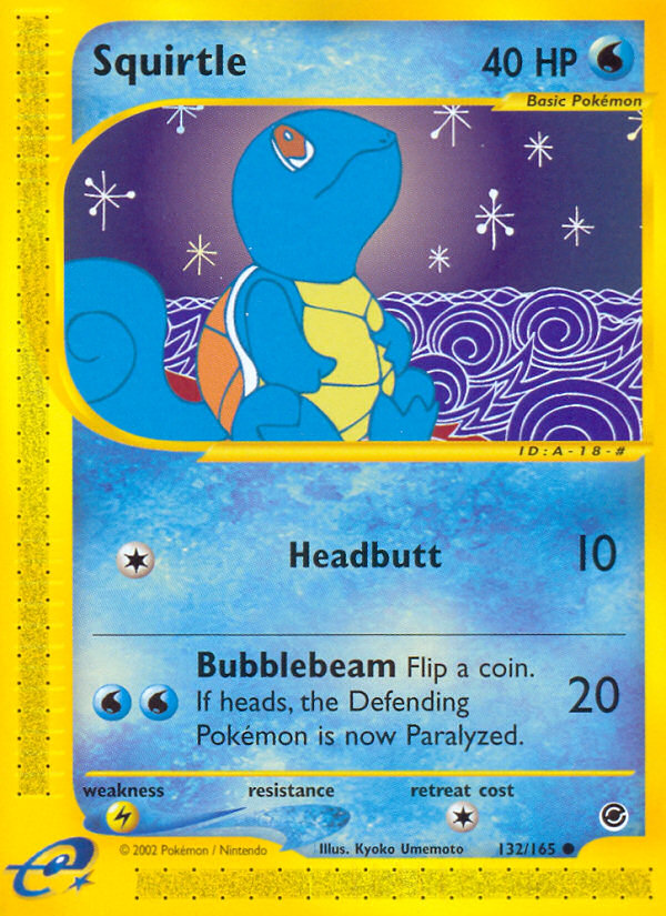 Squirtle (132/165) [Expedition: Base Set] | Total Play