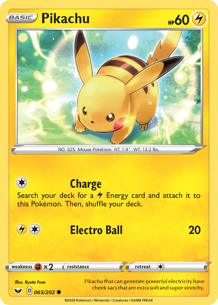 Pikachu (065/202) [Sword & Shield: Base Set] | Total Play