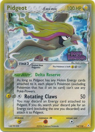 Pidgeot (14/110) (Delta Species) (Stamped) [EX: Holon Phantoms] | Total Play