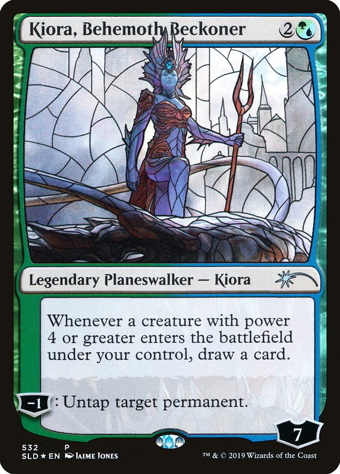 Kiora, Behemoth Beckoner (Stained Glass) [Secret Lair Drop Promos] | Total Play