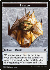 Daretti, Scrap Savant Emblem // Thopter Double-Sided Token [Commander 2016 Tokens] | Total Play