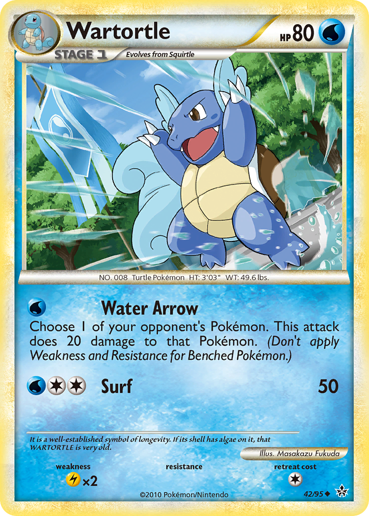 Wartortle (42/95) [HeartGold & SoulSilver: Unleashed] | Total Play