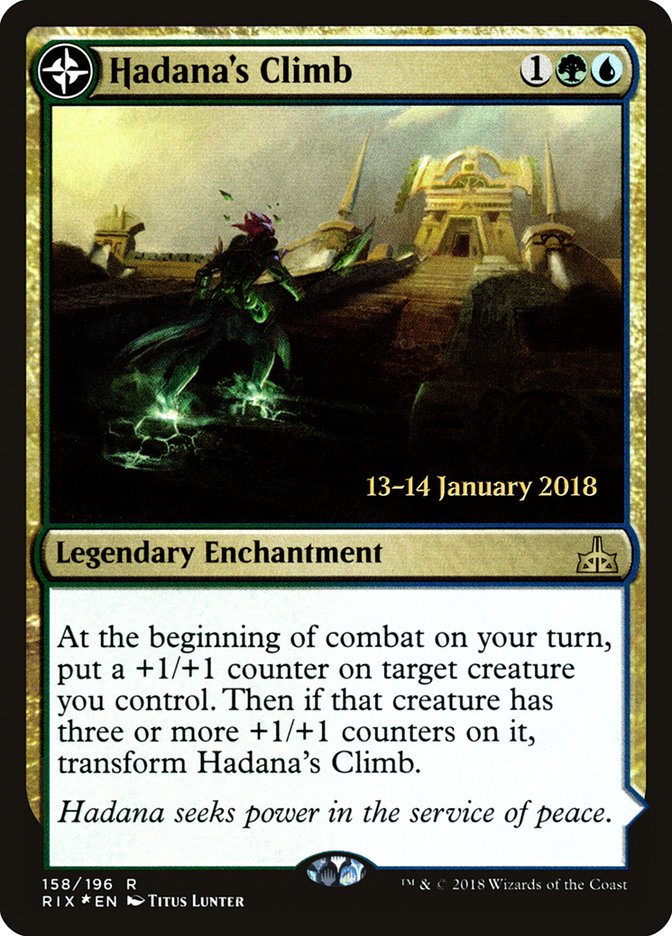 Hadana's Climb // Winged Temple of Orazca [Rivals of Ixalan Prerelease Promos] | Total Play