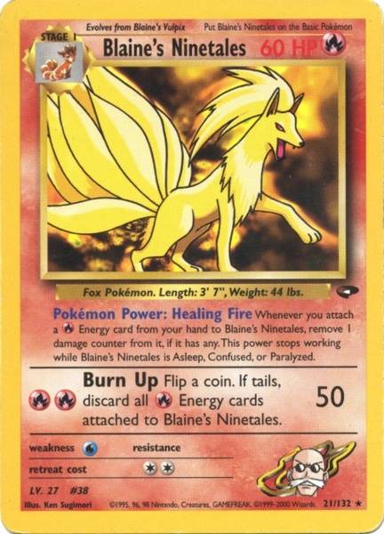 Blaine's Ninetales (21/132) [Gym Challenge Unlimited] | Total Play