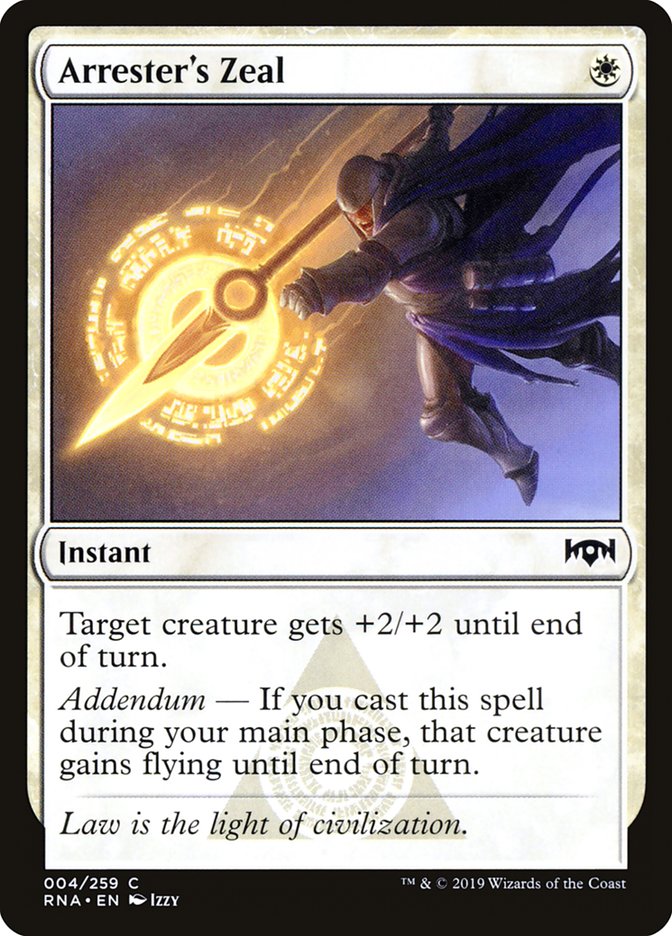 Arrester's Zeal [Ravnica Allegiance] | Total Play