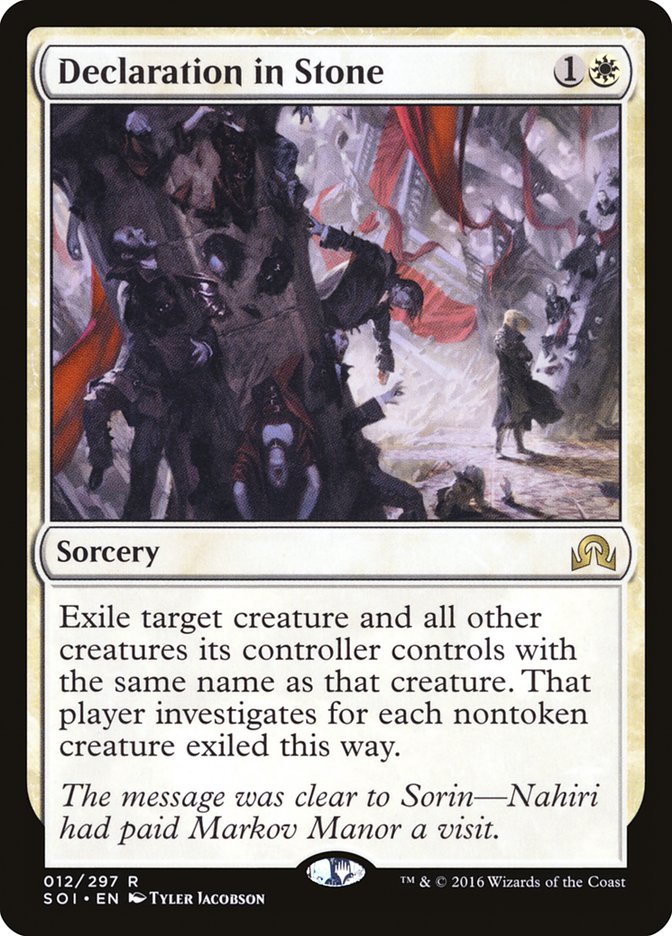 Declaration in Stone [Shadows over Innistrad] | Total Play