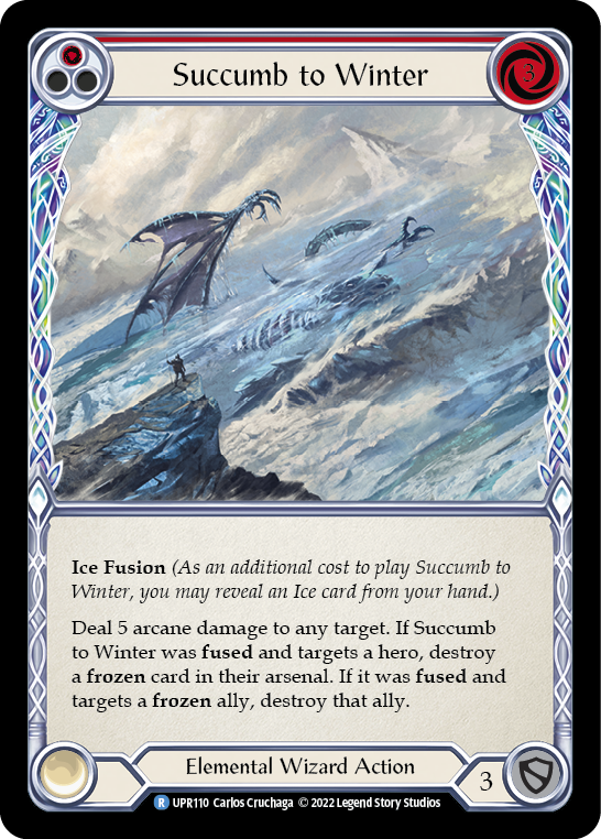 Succumb to Winter (Red) [UPR110] (Uprising)  Rainbow Foil | Total Play