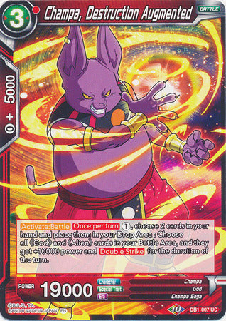 Champa, Destruction Augmented (DB1-007) [Dragon Brawl] | Total Play