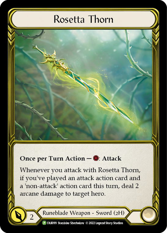 Rosetta Thorn (Golden) [FAB099] (Promo)  Cold Foil | Total Play