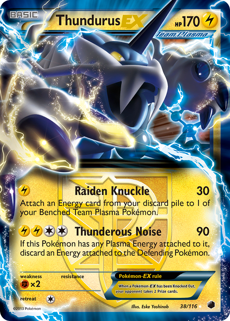 Thundurus EX (38/116) [Black & White: Plasma Freeze] | Total Play