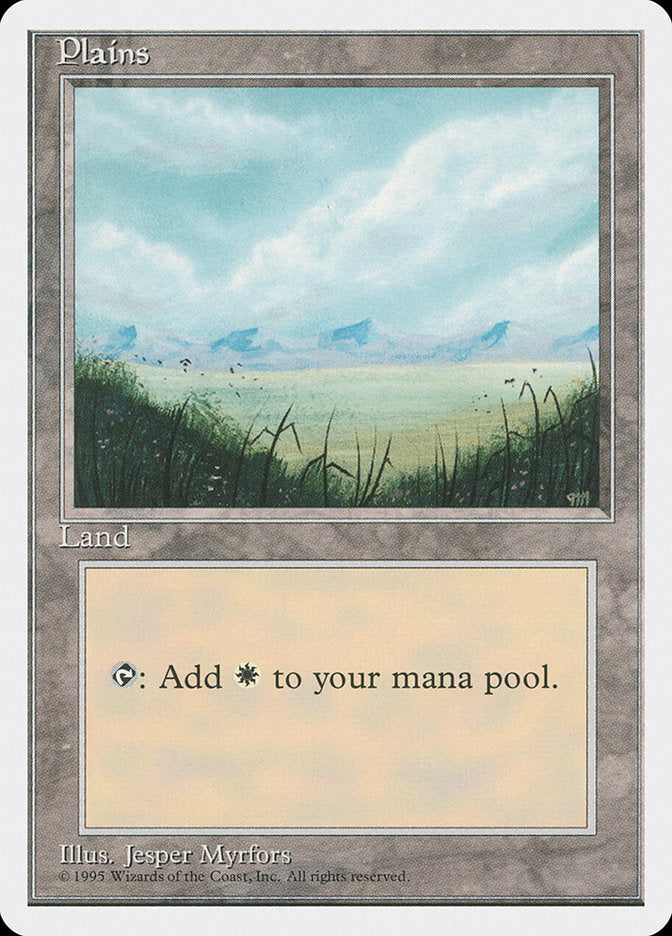 Plains (No Trees / Signature on Right) [Fourth Edition] | Total Play