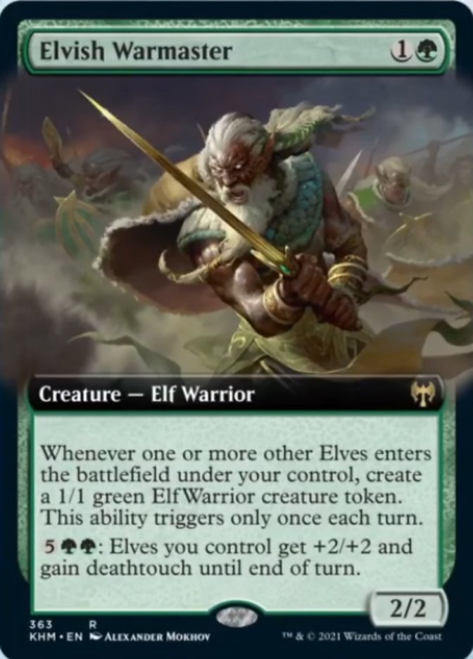 Elvish Warmaster (Extended Art) [Kaldheim] | Total Play