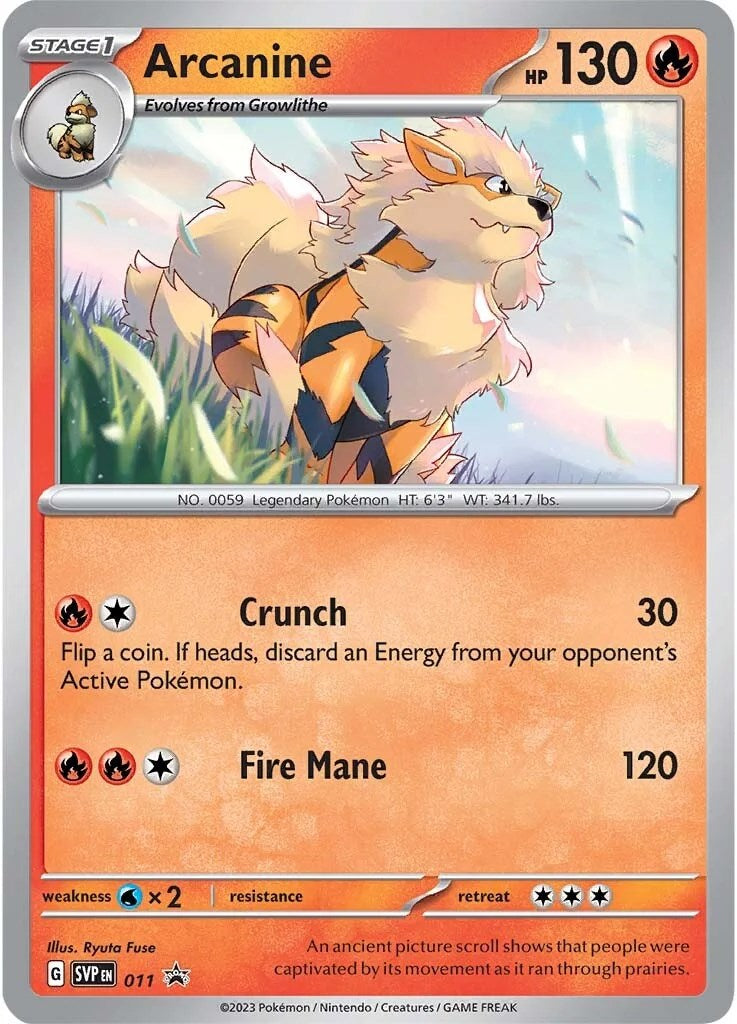 Arcanine (011) [Scarlet & Violet: Black Star Promos] | Total Play