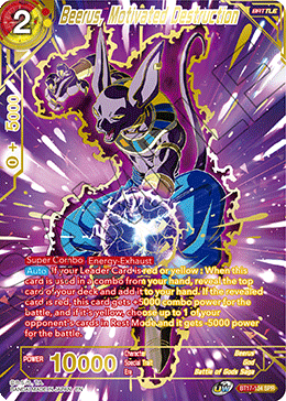 Beerus, Motivated Destruction (SPR) (BT17-134) [Ultimate Squad] | Total Play