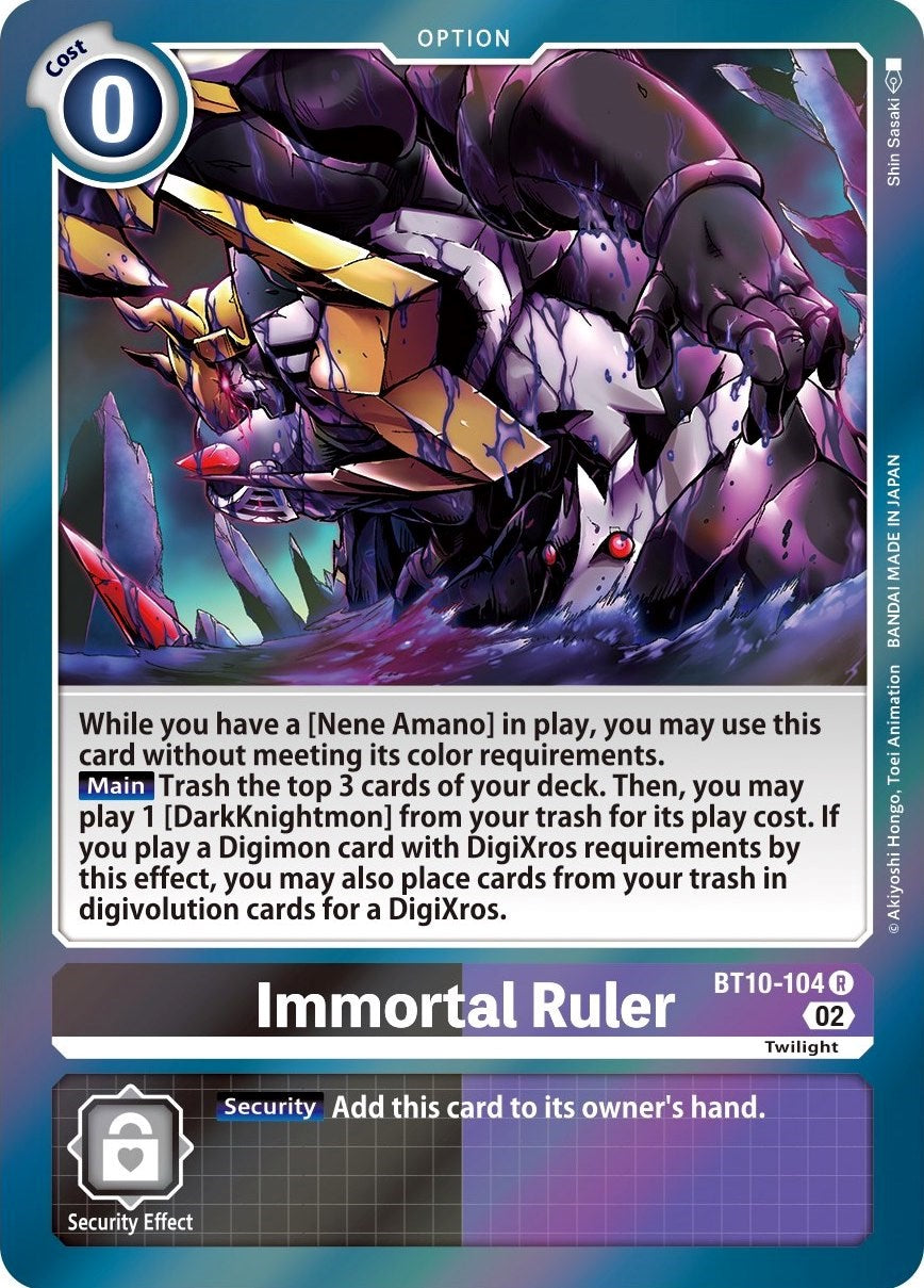 Immortal Ruler [BT10-104] [Xros Encounter] | Total Play