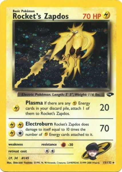 Rocket's Zapdos (15/132) [Gym Challenge Unlimited] | Total Play