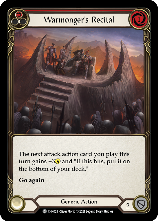 Warmonger's Recital (Red) [CHN028] (Monarch Chane Blitz Deck) | Total Play
