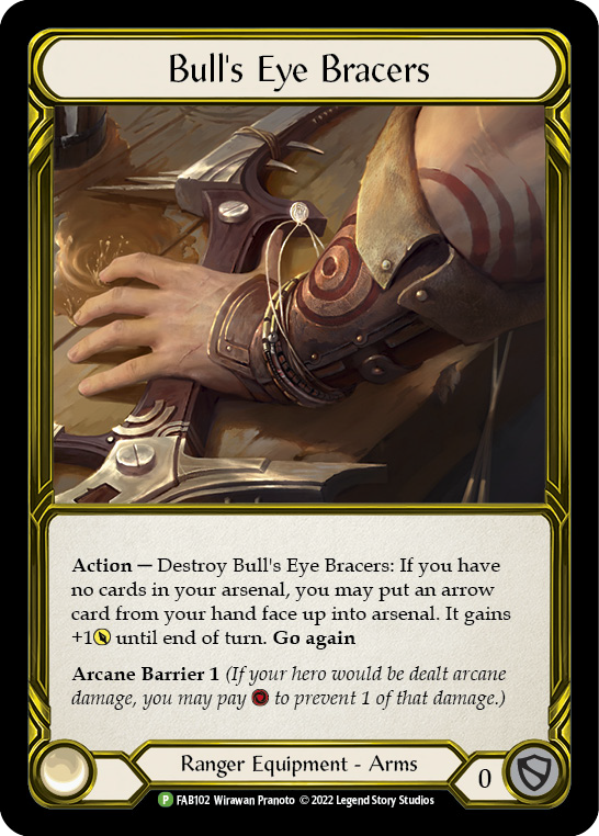 Bull's Eye Bracers (Golden) [FAB102] (Promo)  Cold Foil | Total Play