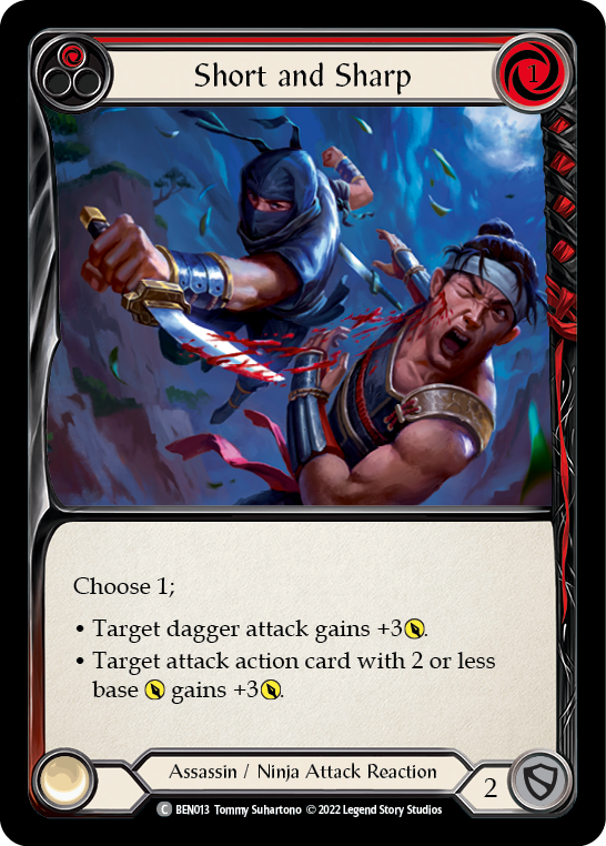 Short and Sharp (Red) [BEN013] (Outsiders Benji Blitz Deck) | Total Play
