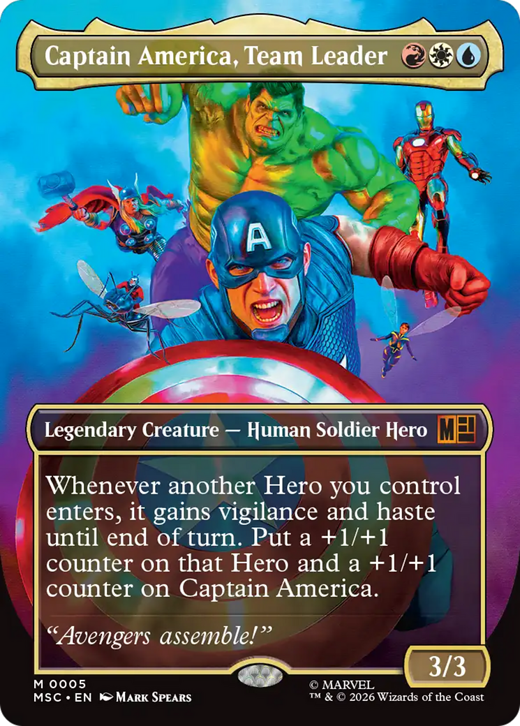 Captain America, Team Leader (Borderless) [Marvel Super Heroes Commander] | Total Play