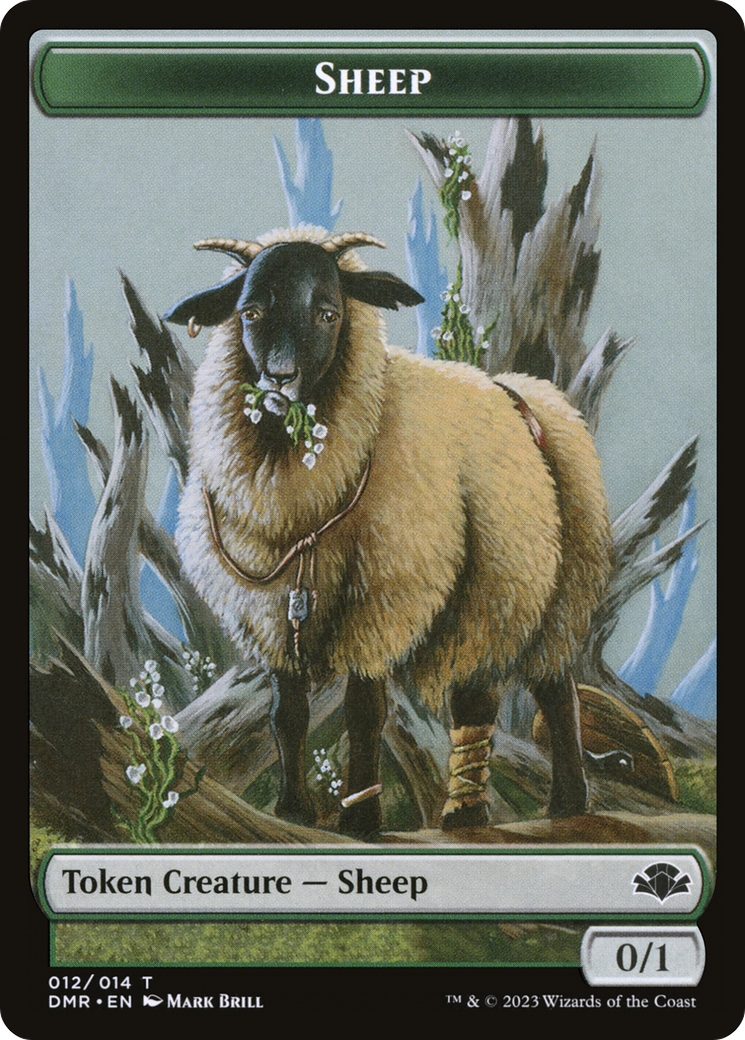 Sheep Token [Dominaria Remastered Tokens] | Total Play