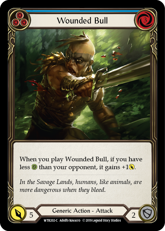 Wounded Bull (Blue) [WTR202-C] (Welcome to Rathe)  Alpha Print Normal | Total Play