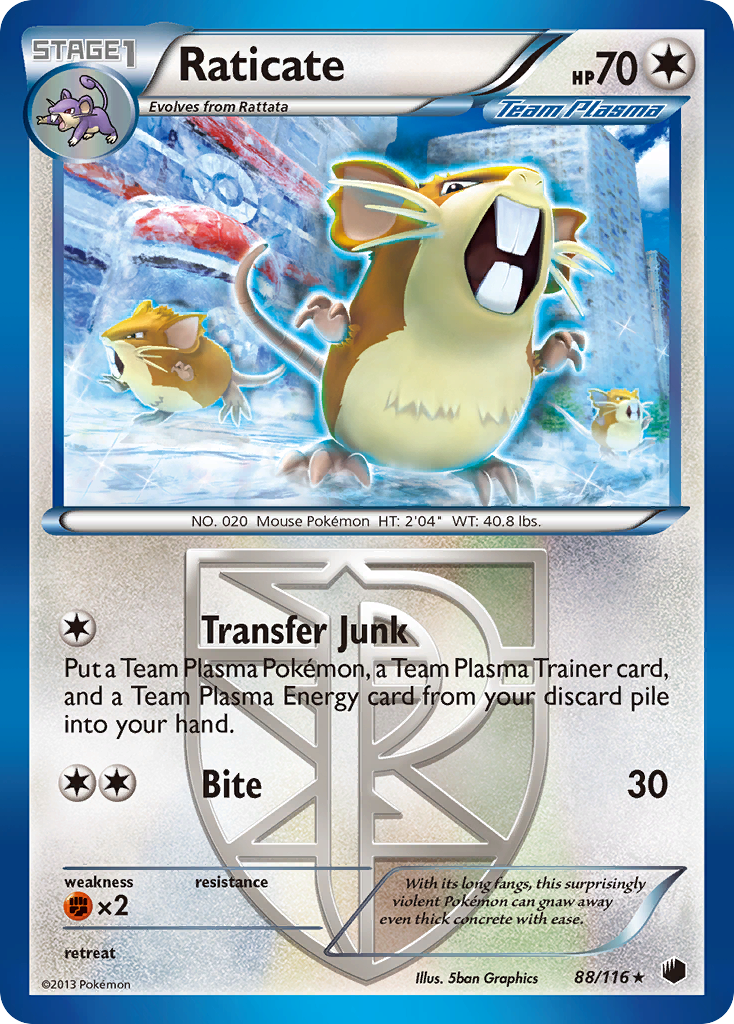 Raticate (88/116) [Black & White: Plasma Freeze] | Total Play