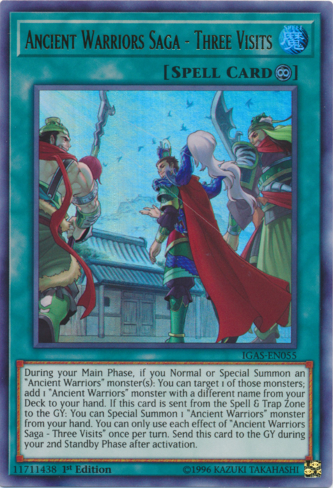 Ancient Warriors Saga - Three Visits [IGAS-EN055] Ultra Rare | Total Play