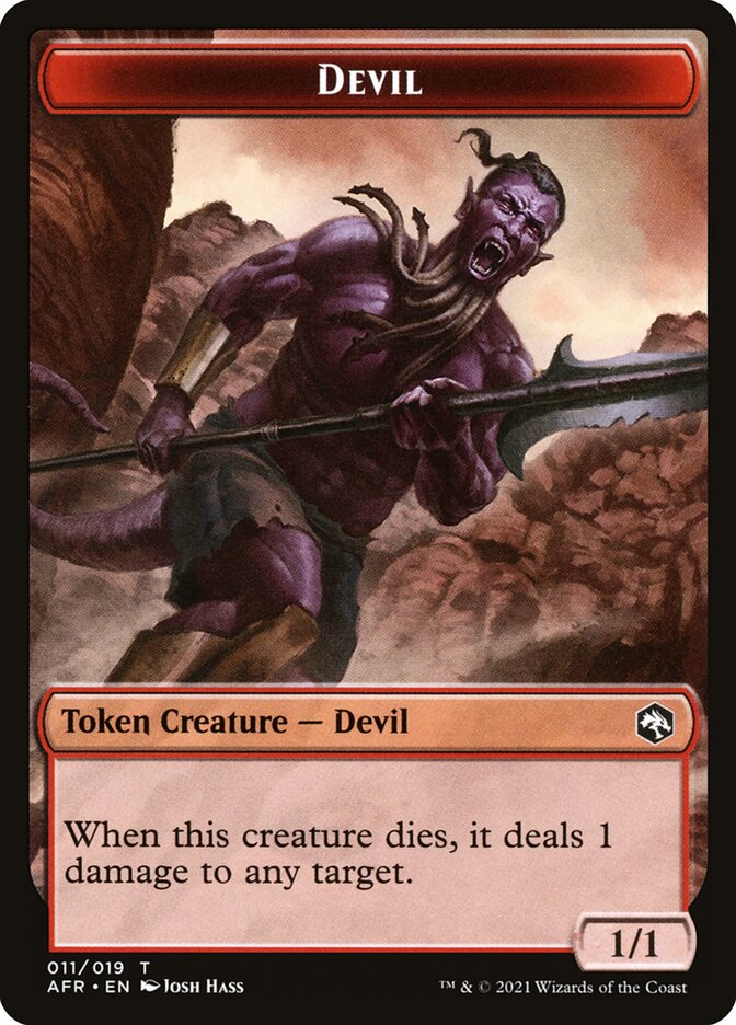Devil // Icingdeath, Frost Tongue Double-Sided Token [Dungeons & Dragons: Adventures in the Forgotten Realms Tokens] | Total Play