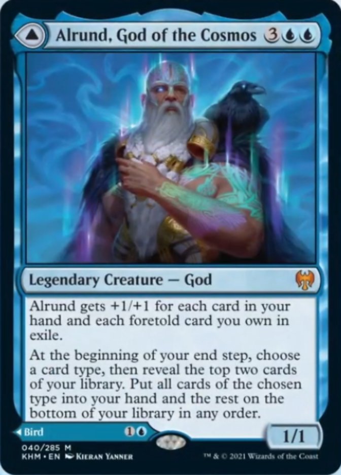 Alrund, God of the Cosmos // Hakka, Whispering Raven [Kaldheim] | Total Play