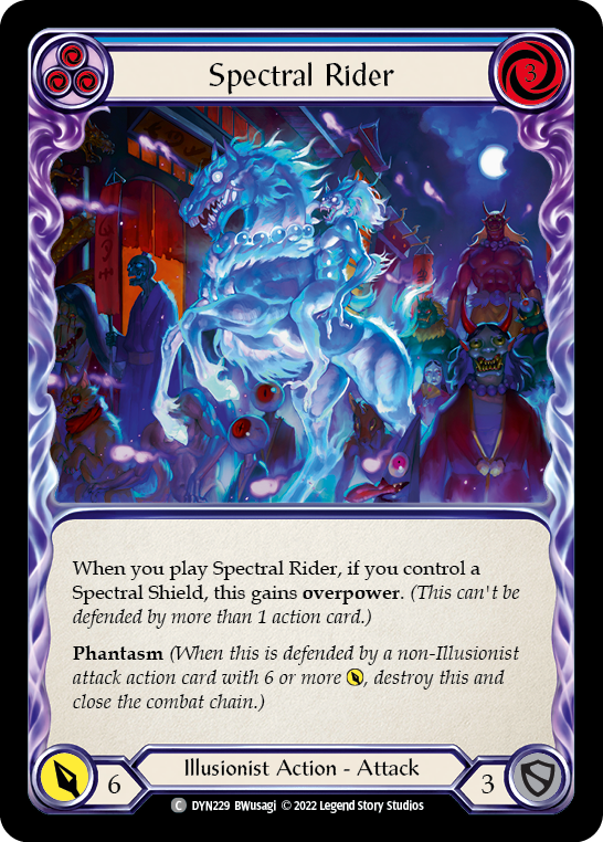 Spectral Rider (Blue) [DYN229] (Dynasty)  Rainbow Foil | Total Play