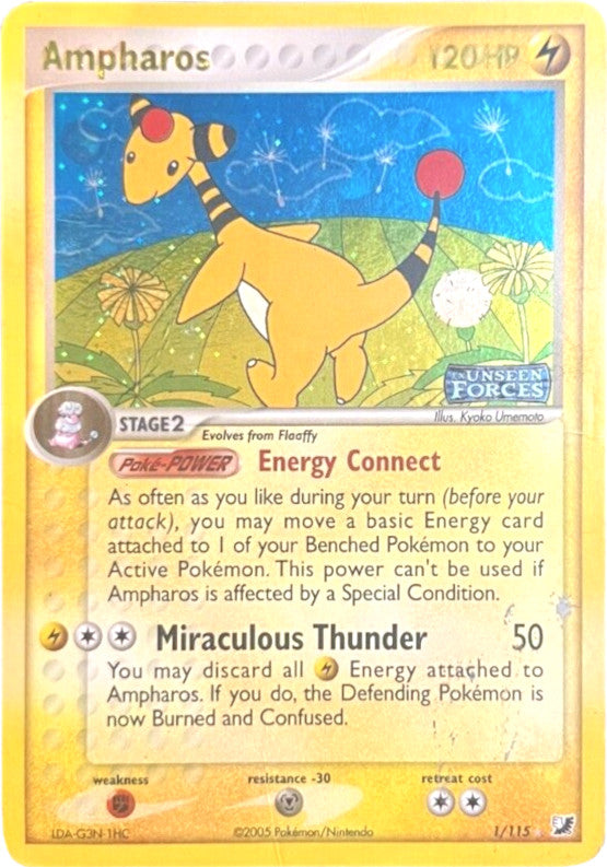 Ampharos (1/115) (Stamped) [EX: Unseen Forces] | Total Play