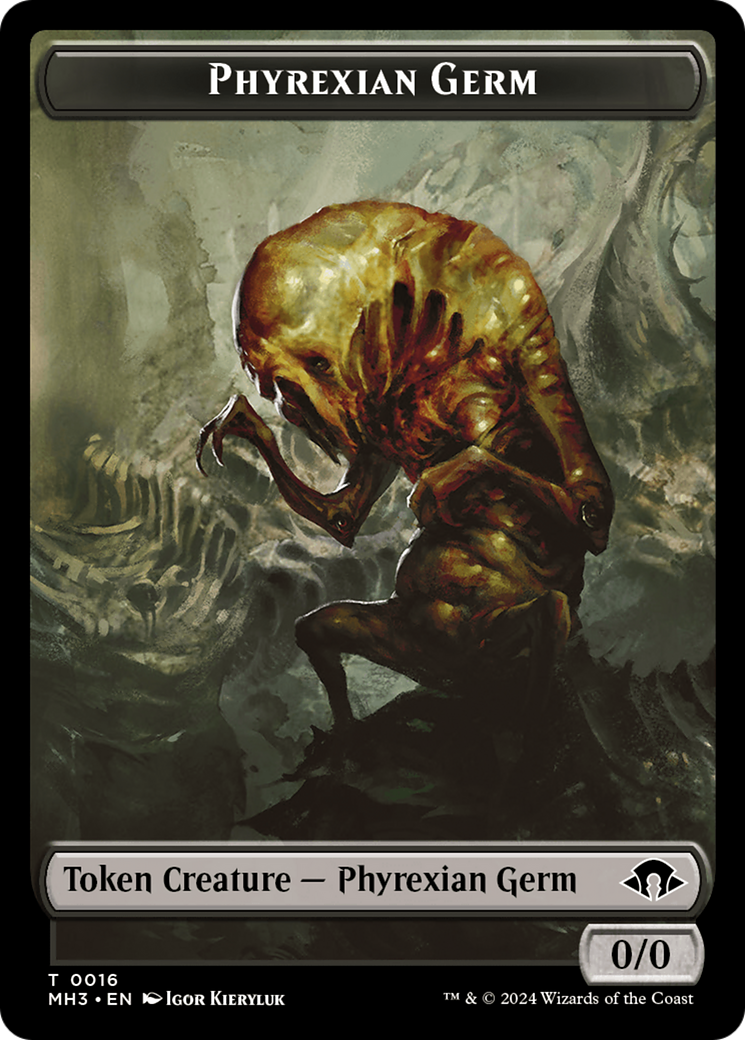 Phyrexian Germ // Emblem - Tamiyo, Seasoned Scholar Double-Sided Token [Modern Horizons 3 Tokens] | Total Play