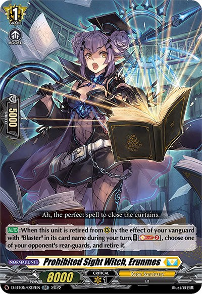 Prohibited Sight Witch, Erunmes (D-BT05/032EN) [Triumphant Return of the Brave Heroes] | Total Play