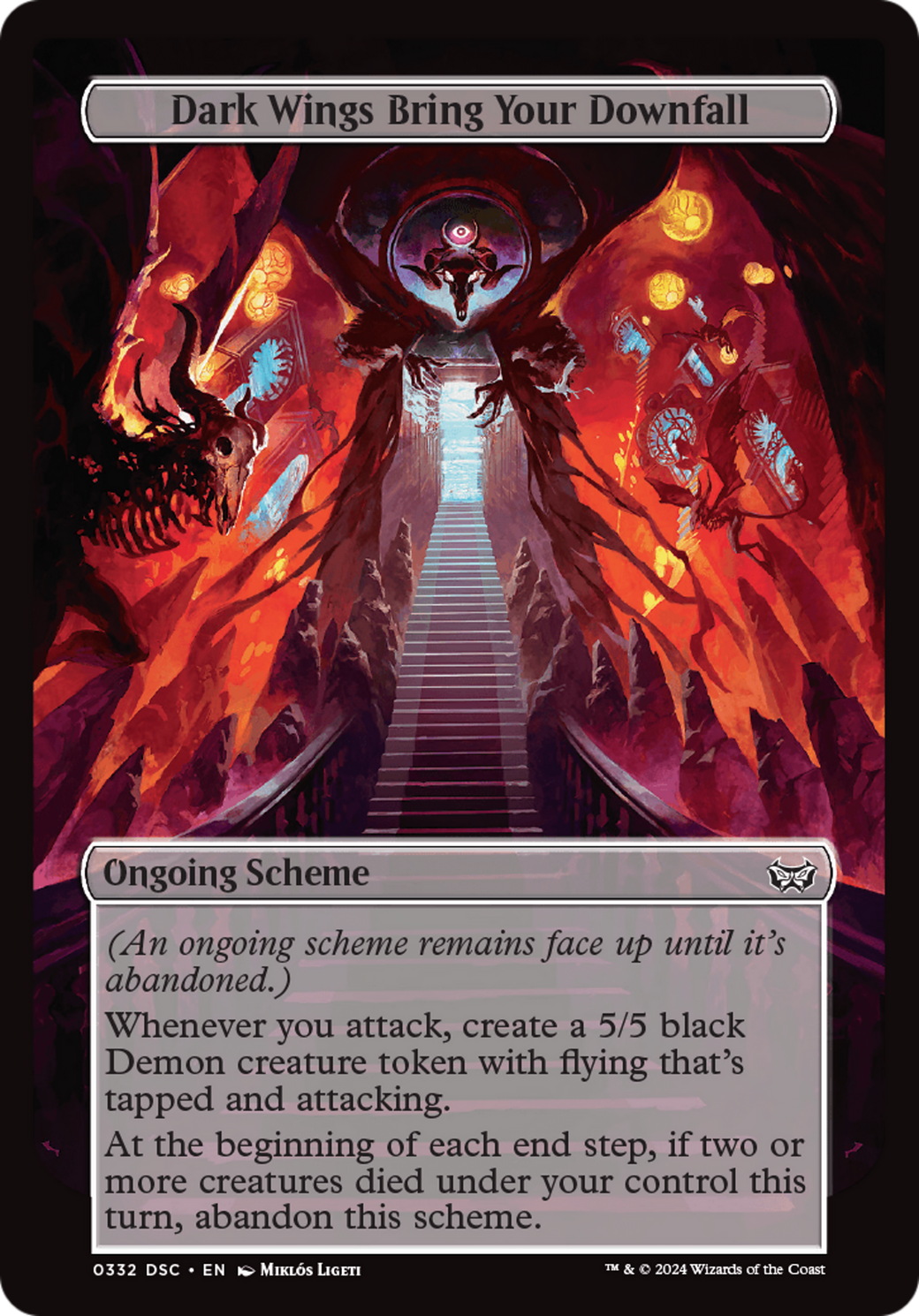 Dark Wings Bring Your Downfall (Full Art) [Duskmourn: Archenemy] | Total Play