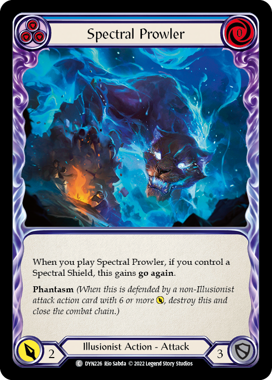 Spectral Prowler (Blue) [DYN226] (Dynasty)  Rainbow Foil | Total Play