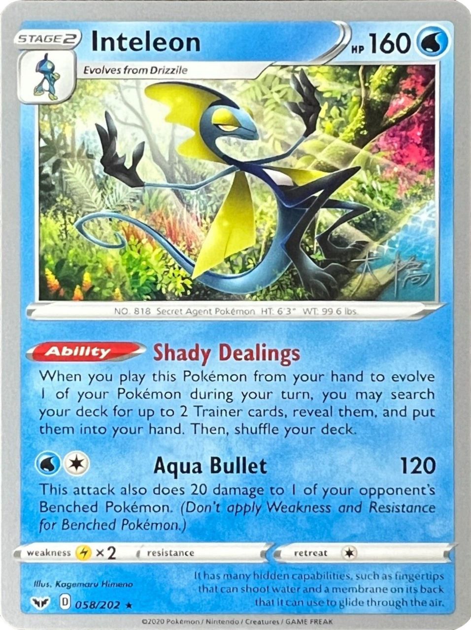 Inteleon (058/202) (Ice Rider Palkia - Rikuto Ohashi) [World Championships 2022] | Total Play